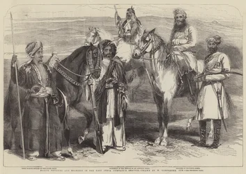 Oficiales y soldados nativos en el servicio de la Compañía de las Indias Orientales